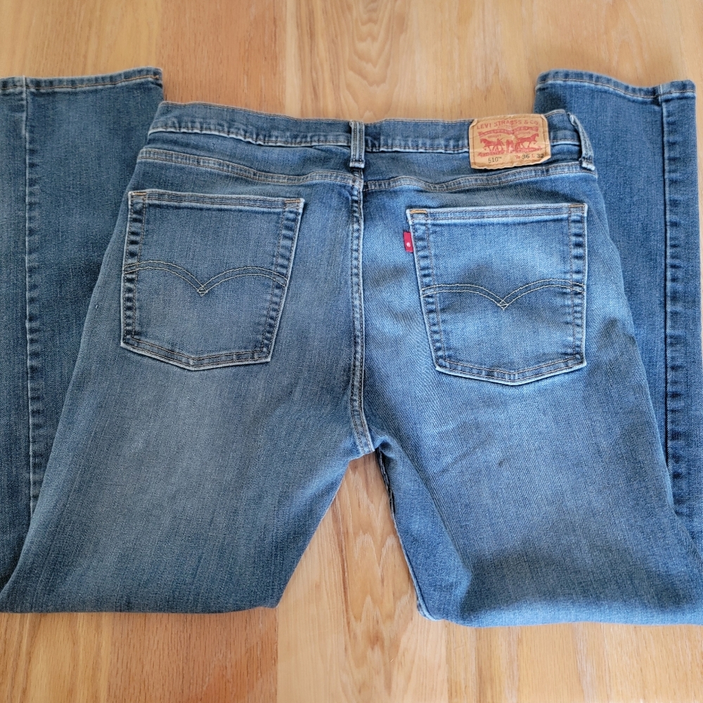 Levi's 510 Classic Blue Jeans with Iconic Patch 36x32